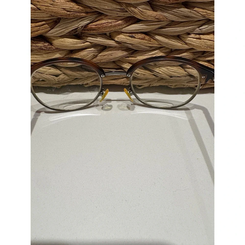 Eyecroxx Round‎ Tortoise Silver Metal Frame Glasses Spectacles Eyewear